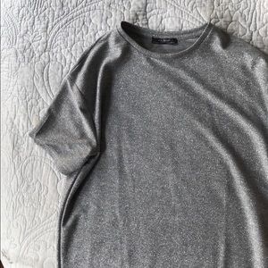 Zara silver T-shirt dress / SOLD